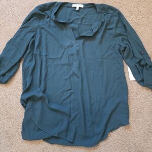 Chaus Deep Green Blouse 3/4 Sleeve